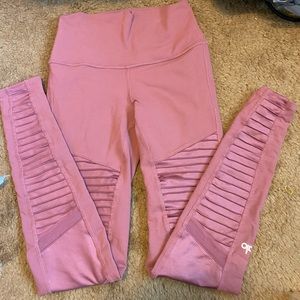 XS Alo Yoga Rosewood Moto Leggings